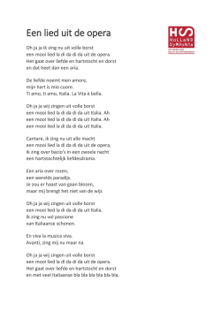 Een lied uit de opera