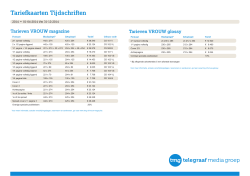 Tariefkaarten Tijdschriften