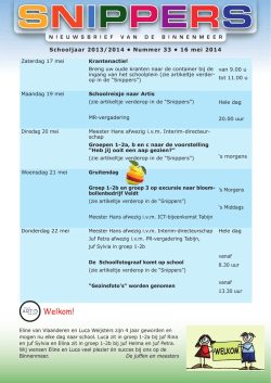 Snippers nr 33 - vrijdag 16 mei 2014