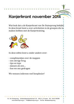 Kanjerkrant november 2014