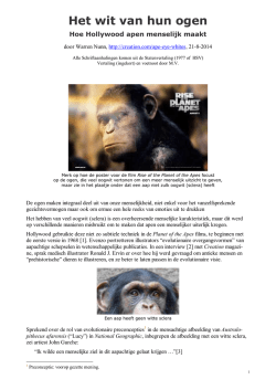 Het wit van hun ogen: hoe Hollywood apen