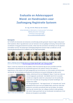 Evaluatie en Adviesrapport Wand- en Handreaders voor