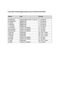 Lesrooster cursus Onderwijsgevenden (Dordrecht) 2014-2015