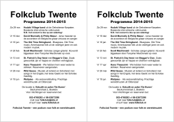 Seizoensflyer - Folkclub Twente