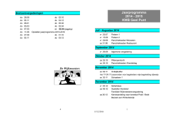 Jaarprogramma 2014-2015 - Geel-Punt
