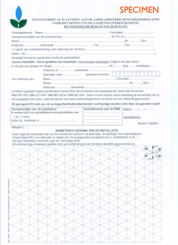 Conformiteitattest van de installatie
