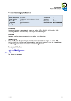 Ingekomen stukken, openstaande vragen en acties, WBL