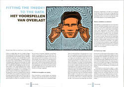 HET VOORSPELTEN VAN OVERLAST