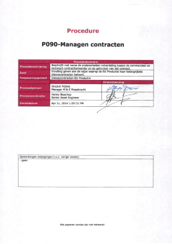 Procedure 090 Managen Contracten, versie 11-04