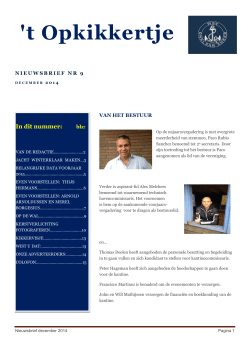 Website Onklaar Anker/9e Nieuwsbrief 10-12-2014