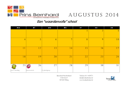 Kalender 2014-2015 ouders - Basisschool Prins Bernhard