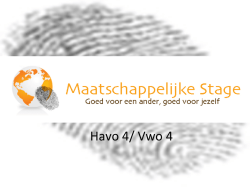 Informatie MAS klas 4 havo/vwo