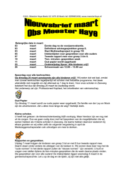 O.B.S. Meester Haye Beets 52 1475 JD Beets tel: 0299401458