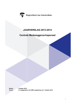 JAARVERSLAG 2013-2014 Centrale