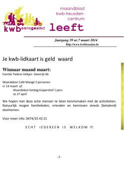 Download kwb-leeft van maart 2014