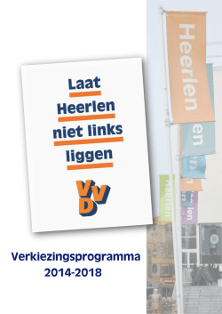 Download hier het verkiezingsprogramma 2014-2018