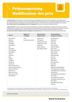 Prijsaanpassing Modification des prix - tn