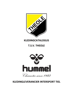 kledingcatalogus tsv theole kledingleverancier intersport tiel