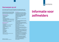 Informatiefolder DJI Zelfmelders - Dienst Justiti&euml;le Inrichtingen (DJI
