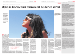 Lees artikel - Bijbel in Gewone Taal