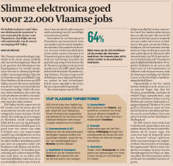 Slimme elektronica goed voor 22.000 Vlaamse jobs