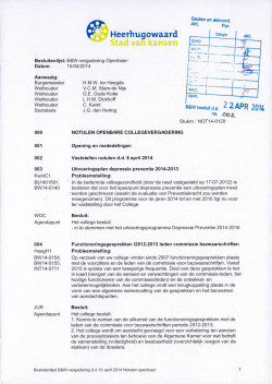 BW 2014-04-15 Notulen - Gemeente Heerhugowaard