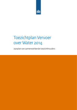 Toezichtplan Vervoer over Water 2014