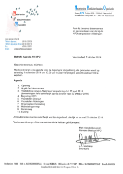 14.11.01 NPO Agenda Algemene Vergadering KS