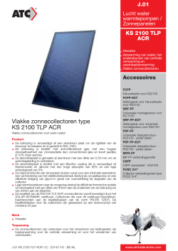 Vlakke zonnecollectoren type KS 2100 TLP ACR