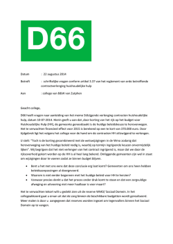schriftelijke vragen - D66 Zutphen / Warnsveld