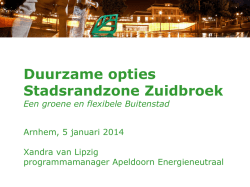 Duurzame opties stadsrandzone Zuidbruik