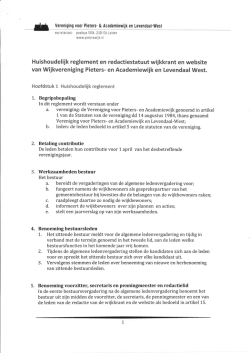 HH Reglement - Wijkvereniging Pieterswijk