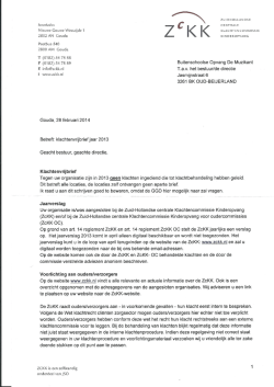 Zckk jaarverslag 2013