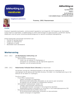 CV Yvonne - Jobhunting 2.0