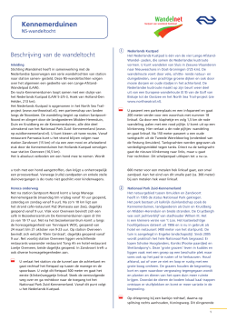 De routebeschrijving van Kennemerduinen in PDF formaat.