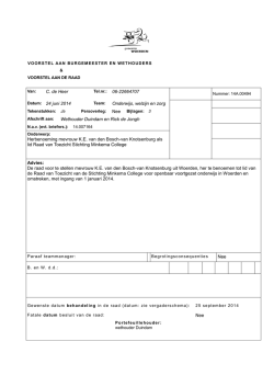 Herbenoeming als lid Raad van Toezicht Stichting Minkema
