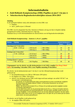 info bulletin ZHK - KNSB Gewest Zuid