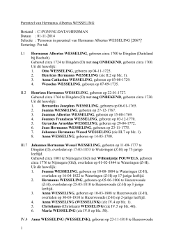 1 Parenteel van Hermanus Albertus WESSELING Bestand : C:\PG30