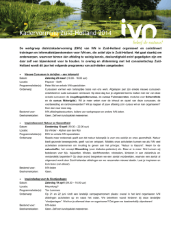 DKV activiteiten Zuid-Holland 2014