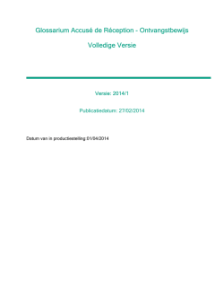Glossarium Accus&eacute; de R&eacute;ception - Ontvangstbewijs Volledige Versie