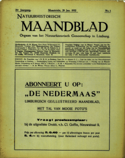 ** DE NEDERMAAS" - Natuurhistorisch Genootschap in Limburg