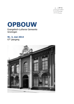 OPBOUW - Evangelisch Lutherse Gemeente Groningen