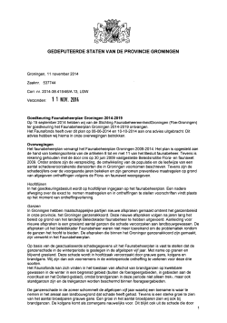 Goedkeuringsbesluit Faunabeheerplan 2014-2019