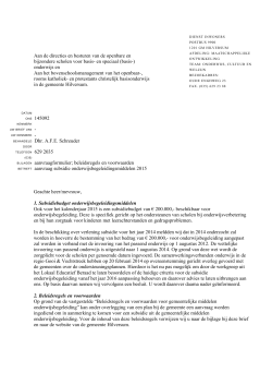 Richtlijnen brief onderwijsbegeleiding 2015