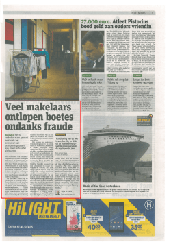 Klik hier voor het artikel in Metro