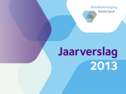 jaarverslag over 2013 - Betaalvereniging Nederland