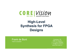 High-Level Synthesis for FPGA Designs
