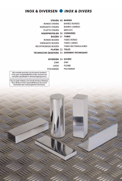 Download pdf Inox met alle afmetingen en gewichten.