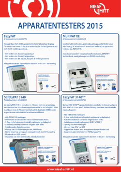 Bekijk hier de nieuwe folder apparatentesters 2015 - Nieaf