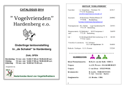 catalogus 2014 - Vogelvrienden Hardenberg